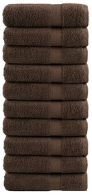vidaXL Χειροπετσέτες Premium SOLUND 10 τεμ. Καφέ 50x100 εκ. 600 γρ./μ²