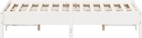 vidaXL Σκελετός Κρεβ. Χωρίς Στρώμα Λευκό 140x190 εκ Μασίφ Πεύκο