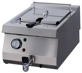 Heavy Duty Deep Fryer - 1 x 12L - Single Unit - 70cm Deep - with Drain Tap - Electric