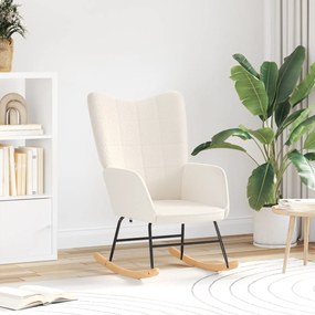 vidaXL Χαλαρωτική Πολυθρόνα Κρεμ από Τεχνητό Μαλλί
