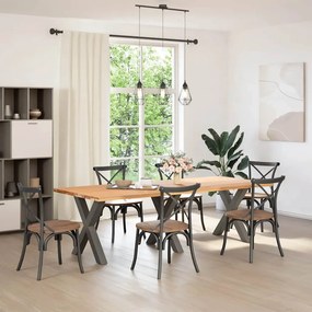 vidaXL Πόδια Τραπεζαρίας σε Σχήμα Χ 3 τεμ. Ανθρακί 70x(72-73) εκ. Ατσάλι