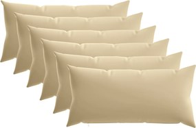 vidaXL Κάλυμμα Μαξιλαριού 6 pcs HEERLEN Μπεζ 40 x 80 cm Πολυεστέρας