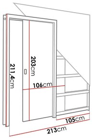 Συρόμενες πόρτες Dover 185, 67 kg, Sonoma οξιά, Πλαστικοποιημένη μοριοσανίδα, Ανοιχτό καφέ, Αλουμίνιο, Ατσάλι | Epipla1.gr