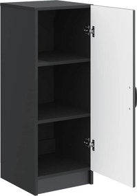vidaXL Πλαϊνό γραφείο Μαύρο 33 x 34,5 x 87 εκ. Επεξεργασμένο Ξύλο