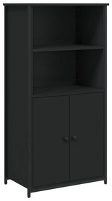 vidaXL Ντουλάπι Μαύρο 62x36x121,5 εκ. από Επεξεργασμένο Ξύλο