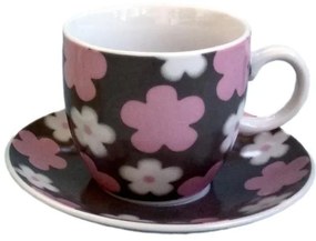 Σετ 6τμχ Φλυτζάνια Καφέ Πορσελάνης 90ml Daisy Purple Max Home BBDG08209B
