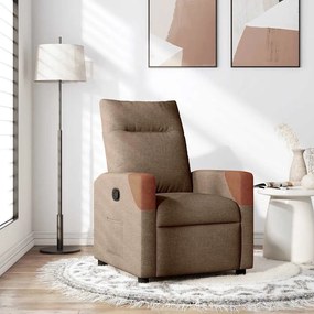 vidaXL Πολυθρόνα Ανακλινόμενη Καφέ Υφασμάτινη