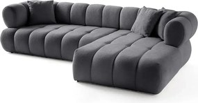 Corner Sofa Petra Right - Dark Grey Dark Grey