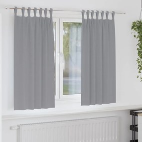 vidaXL Κουρτίνες 2 pcs Ανοιχτό γκρι 175 x 140 εκ. Πολυεστέρας