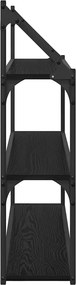 vidaXL Ράφι Τοίχου Μαύρη Οξυά 80 x 21 x 78,5 cm Επεξεργασμένο ξύλο