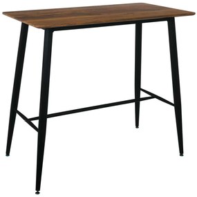 Τραπέζι BAR LAVIDA 120x60 Antique Oak, Μεταλ.Μαύρο