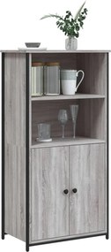 vidaXL Ντουλάπι Γκρι Sonoma 62x36x121,5 εκ. από Επεξεργασμένο Ξύλο
