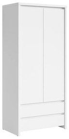 Ντουλάπα Boston E117, Άσπρο, 201x90x56cm, 70 kg, Πόρτες ντουλάπας: Με μεντεσέδες | Epipla1.gr
