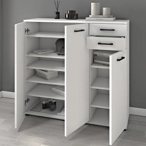 Παπουτσοθήκη - Ντουλάπι Polly Megapap χρώμα λευκό 108x35x108εκ.