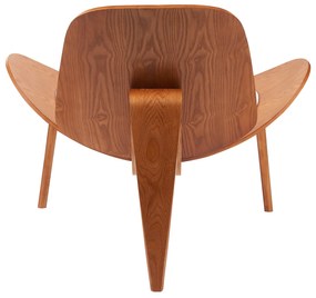 Πολυθρόνα ArteLibre THALOR Λευκό/Καφέ Ξύλο/PU 90x76.5x74.5cm