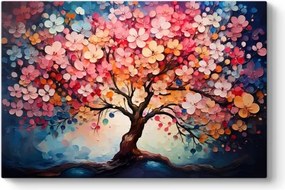 Πίνακας σε καμβά "Pink Tree" Megapap ψηφιακής εκτύπωσης 100x70x3εκ.