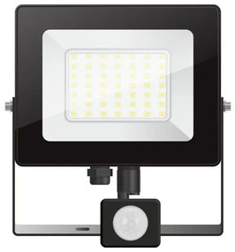 Προβολέας LED SLIM SMD 50W 6000K Ανιχνευτής Κίνησης IP65 Μαύρο Epistar 6231 Spotlight 6231 Μαύρο