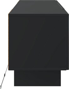 vidaXL Ντουλάπα LED Τηλεόρασης Μαύρο Επεξεργασμένο Ξύλο