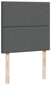 Κρεβάτι Boxspring με Στρώμα Σκούρο Γκρι 100x200 εκ. Υφασμάτινο 3290393