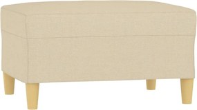 vidaXL Υποπόδιο Κρεμ 70 x 55 x 41 εκ. Υφασμάτινο