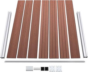 vidaXL Σετ Πάνελ Περίφραξης Καφέ 353 x 146 εκ. από WPC