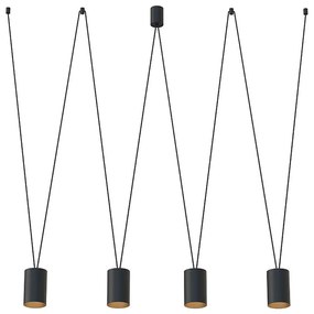Φωτιστικό Οροφής More Tone 7814 4x10W GU10 Black-Gold Nowodvorski Metal