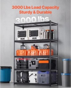 VEVOR Storage Shelves 5 Tier Adjustable Heavy Duty Garage Shelving Unit 3000 lbs