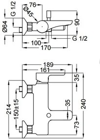 Μπαταρία Λουτρού TEOREMA GOOD LIFE