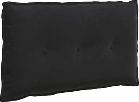 vidaXL Μαξιλάρι Πλάτης Μαύρο 80 x 50 cm Υφασμάτινο Κορντουρά