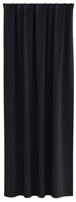 vidaXL Κουρτίνες με κουρτίνες 2 pcs Μαύρο 260x140εκ. Πολυεστέρας