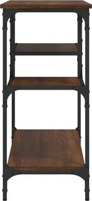 vidaXL Τραπέζι Κονσόλα με Ράφια Καφέ Δρυς 100 x 35 x 75 εκ.