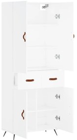 vidaXL Ντουλάπι Λευκό 69,5x34x180 εκ. από Επεξεργασμένο Ξύλο