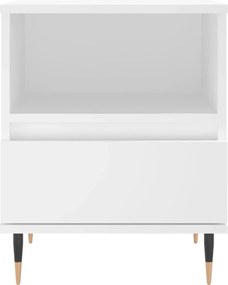 vidaXL Κομοδίνο Λευκό 40 x 35 x 50 εκ. από Επεξεργασμένο Ξύλο