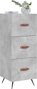 vidaXL Ντουλάπι Γκρι Σκυροδέματος 34,5x34x90 εκ. Επεξεργασμένο Ξύλο