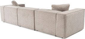 Τριθέσιος Καναπές Lora - Χρώμα Μόκα - 303x108x65εκ