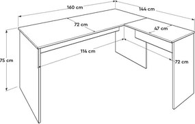 Γραφείο Καρυδί OFRUS 160x144x75