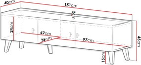 Έπιπλο τηλεόρασης Vurkizo 150 3D