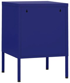 vidaXL Κομοδίνο Ναυτικό Μπλε 35 x 35 x 51 εκ. από Ατσάλι
