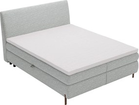 Επενδυμένο Κρεβάτι Evia-Γκρι Ανοιχτό-180 x 200