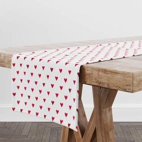 Beauty Home ΡΑΝΝΕΡ ΛΕΥΚΟ ΜΕ ΚΑΡΔΙΕΣ   32 cm x 2.5 m