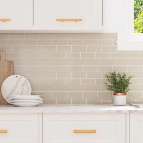 vidaXL Πλακάκι Subway 10 pcs Μπεζ 29 x 21 εκ Πολυουρεθάνη και PET