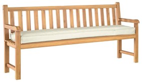 vidaXL Μαξιλάρια Πάγκου 2 Τεμαχίων Κρεμ 200x40x8 εκ σε ύφασμα Oxford