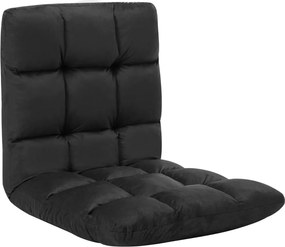 vidaXL Καρέκλα Δαπέδου Πτυσσόμενη Μαύρη από Μικροΐνες