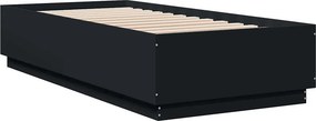 vidaXL Πλαίσιο Κρεβατιού Μαύρο 100x200 εκ. Επεξεργ. Ξύλο