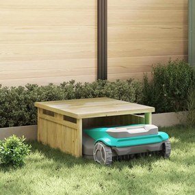 vidaXL Γκαράζ για ρομποτική μηχανή γκαζόν Καφέ 70 x 80 x 38 εκ.