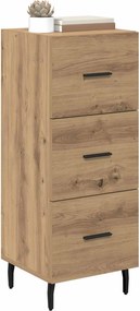vidaXL Πλαϊνό γραφείο με συρτάρι artisan δρυς 34 x 34.5 x 90 εκ