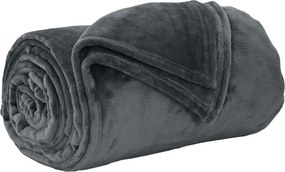 vidaXL Κουβέρτα Σκούρο Γκρι 240 x 270 εκ. Μαλλί