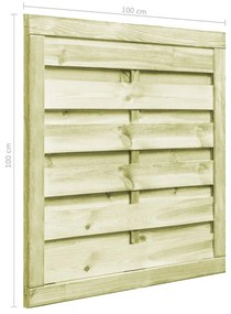 vidaXL Πόρτα Φράχτη Πράσινη 100 x 100 εκ. Εμποτισμένο Ξύλο Πεύκου