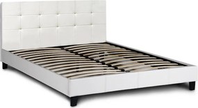 Κρεβάτι Sissy Megapap από τεχνόδερμα χρώμα λευκό 160x200εκ.