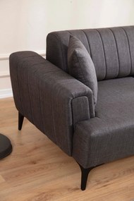 Corner Sofa-Bed Hamlet Right- Dark Grey Dark Grey